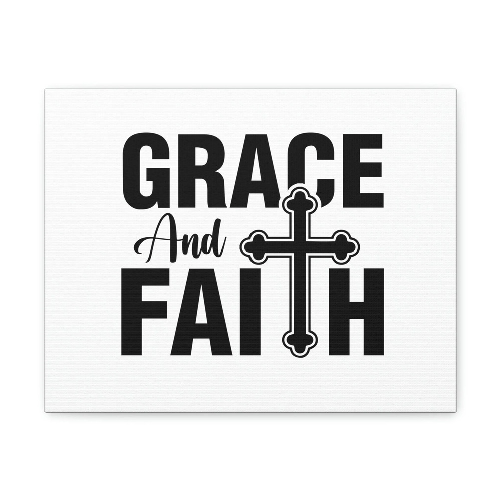 Scripture Walls Grace And Faith Ephesians 2:8 Cross White Christian Wall Art